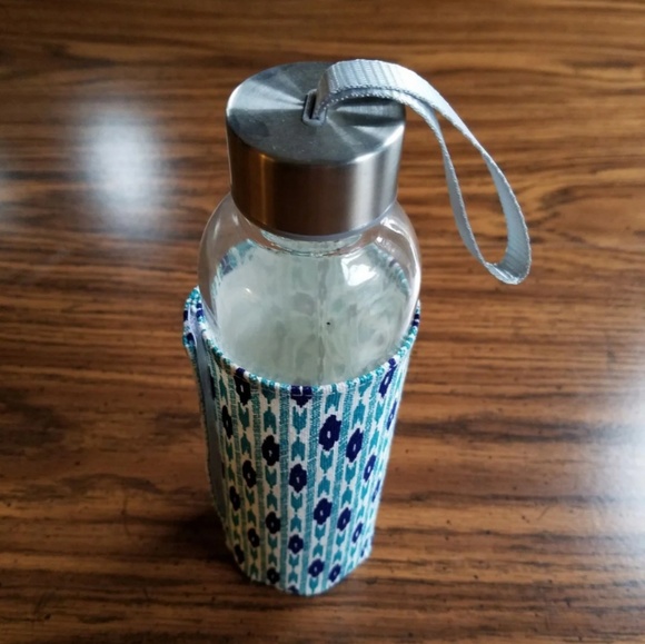 New- Travel Glass Bottle with Fabric Sleeve - Picture 2 of 7